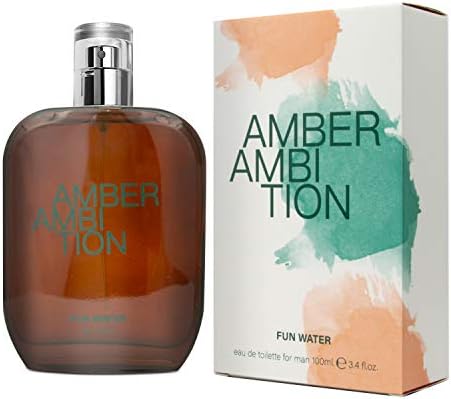 Fun Water, Amber Ambition Fragrance for Men, profumo da uomo, 100 ml