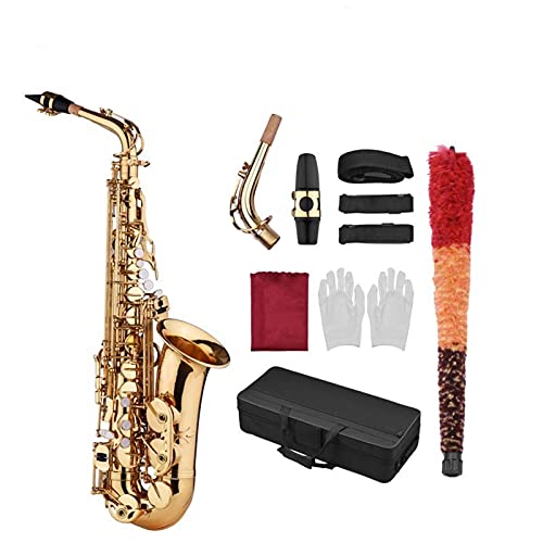 Sassofono Contralto MIB Nero - Corpo In Ottone, Chiavi A Conchiglia Bianche, Con Custodia E Accessori - Foto 4