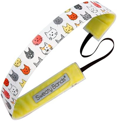 Sweaty Bands Womens Girls Headband - Non-Slip Velvet-Lined Athletic Hairband - Smitten Kitten