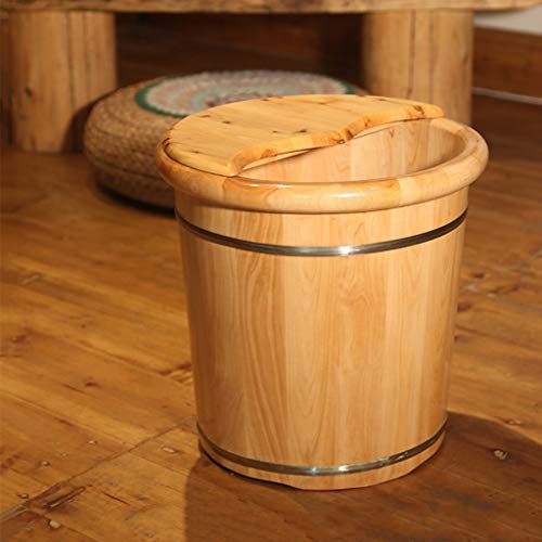 Baril de madera de cedro para baño de pies, spa y masaje miniatura 5