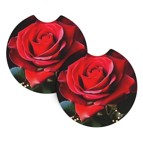 Portavasos para Auto, Set 2 Unidades, Diseño Flor Rosa miniatura 2