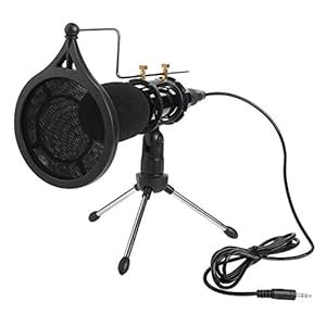 3.5mm Professionele Condensator Microfoon Studio Online Audio Geluid Opname Mic Statief Stand Kit voor Computer Telefoon