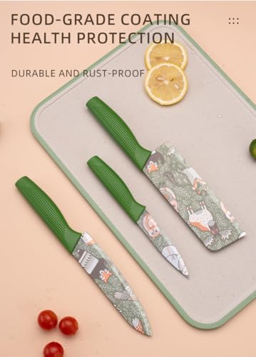 Knife Set for Kitchen ^ Professional 3 Pieces High Carbon Stainless Steel Colour Printed Coated Chef Knife I Utility Knife I Sontuku Knife I Kitchen Knives with Ergonomic Handle 3 41B3FVV6B L
