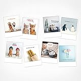 postales por bodas de plata Calidad: juego de 8 tarjetas postales de alta calidad en calidad de impresión prémium, cada diseño incluye 1 unidad