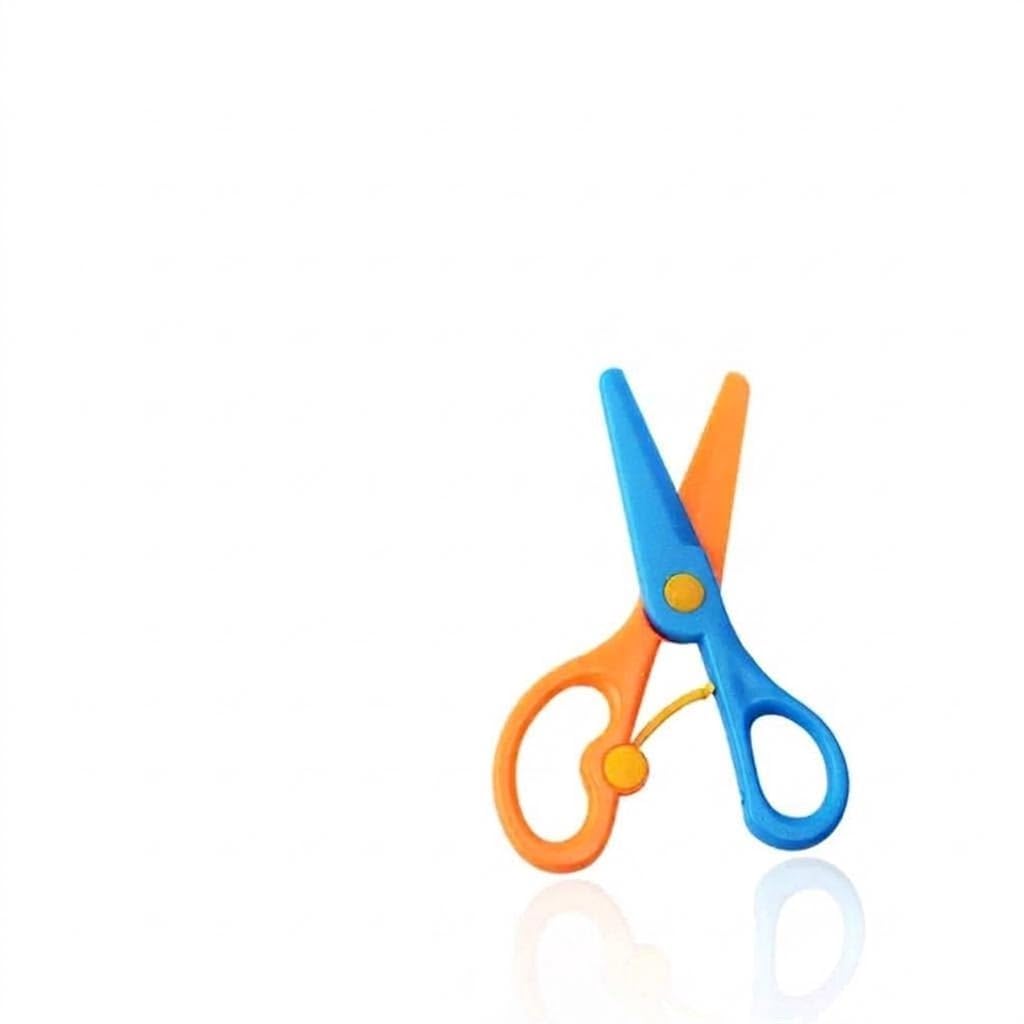 DODUS Kids Friendly Blunt Tip Colourful Plastic Scissors for Pre-School Training and Crafts (Random Colours) (3)-image-41