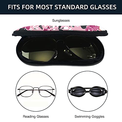 Image of Sunglasses Soft Case with Carabiner Ultra Light Neoprene Zipper Glasses Case