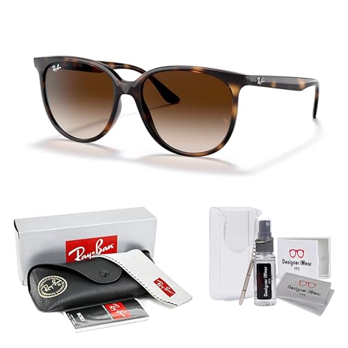 Ray-Ban RB4378 Square Sunglasses for Women +BUNDLE with ACCESSORY EYEWEAR KIT2