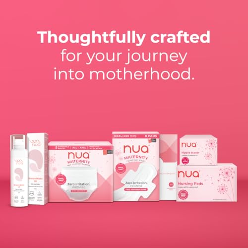 Image of Nua Disposable Nursing Breast Pads | Pack of 18 Disposable Pads | Soft & Breathable | Leak Protection During Breastfeeding | Discreet & Comfortable Fit | Ultra - Absorbent | 100% Toxic-Free | Safe for Mom & Baby | Nursing pads for breastfeeding | Breast pads for leaking milk |
