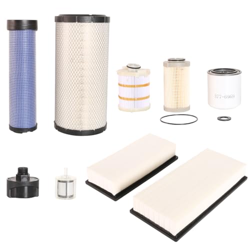 1000 Hours Filter Kit Compatible with CAT 236D 242D 246D 259D 279D 289D 299D 299D2 262D 272D 272D2 257D 277D 287D 297D 297DXHP 297D2 297D2XHP #258-2829 265-6619 265-6618 421-5479 377-6969 -  JAVOUKA