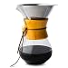 Produktbild Comfify Pour Over Kaffeekaraffe aus Borosilikatglas und wiederverwendbarem Edelstahl Permanent-Filter - Manuelle Kaffeemaschine mit echtem helllbraunem Holzmantel - 887ml - Kostenloses Ebook