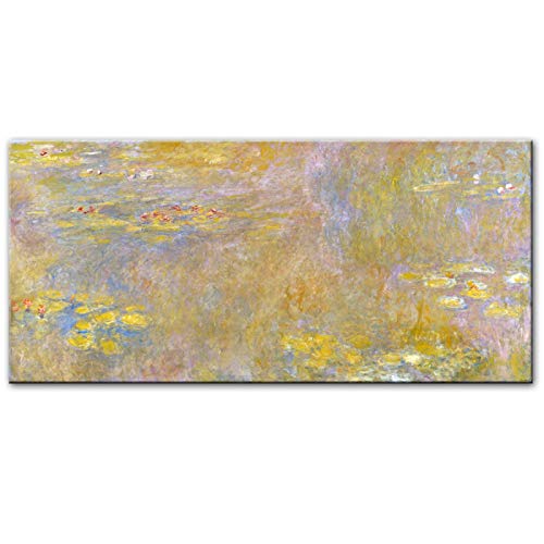 Peintures Monet Nymphéas impression sur toile fleurs célèbres grand format 60x120cm sans cadre