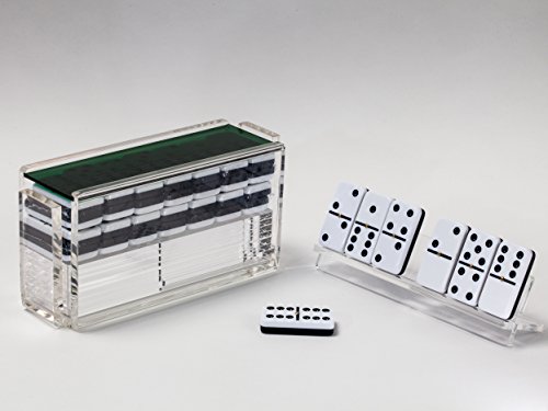Juego de Domino Doble Seis Jumbo con Racks y Fichas Acrílicas miniatura 3