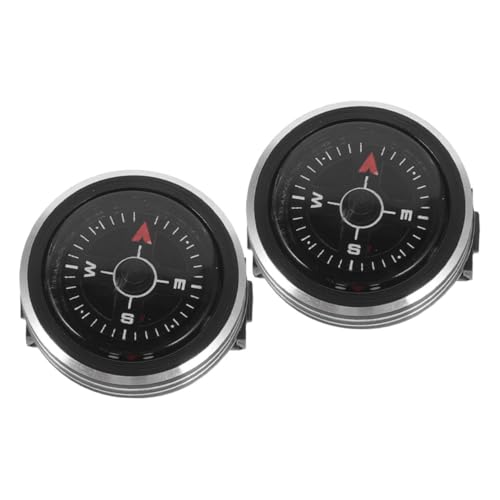 Brújula de reloj metálica desmontable para camping y senderismo miniatura 1