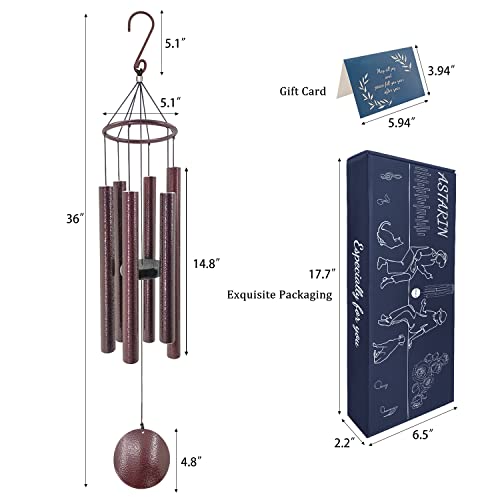 ASTARIN Sympathy Memorial Wind Chimes - Large Deep Tone Outdoor in Memory of Loved Ones - 36 Inch