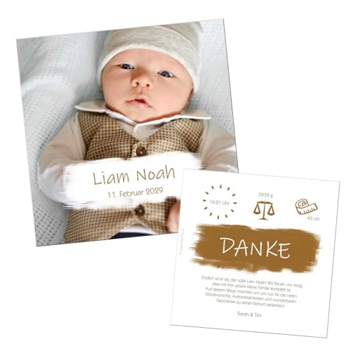 Unser-Festtag Wunderbaby Geburtskarte Dankeskarte für Glückwünsche zur Geburt mit Foto, Text personalisiert, als digitale Datei für Whatsapp oder gedruckt auf 350gr Karton, 1-100 Stück Unser-Festtag Wunderbaby Geburtskarte Dankeskarte für Glückwünsche zur Geburt mit Foto, Text personalisiert, als digitale Datei für Whatsapp oder gedruckt auf 350gr Karton, 1-100 Stück