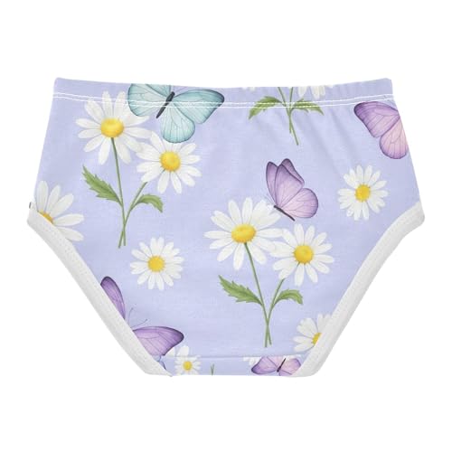 Butterflies Pastel Purple Toddler Girl Undies, Cotton Underwear Girls, 2T–8 Years2