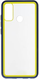 Generic Plastic Back Phone Protection Case Simple Design With Silicone Safety Edges For Huawei P Smart 2020 - Navy Yellow