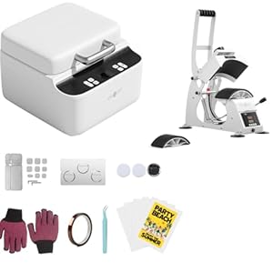 HTVRONT H17 Phone Cases Heat Press Vacuum Heat Press Machine for Phone Cases (Compatible with iPhone)+HTVRONT Hat Press Machine – Hat Press Heat Machine for Caps Curved Teflon