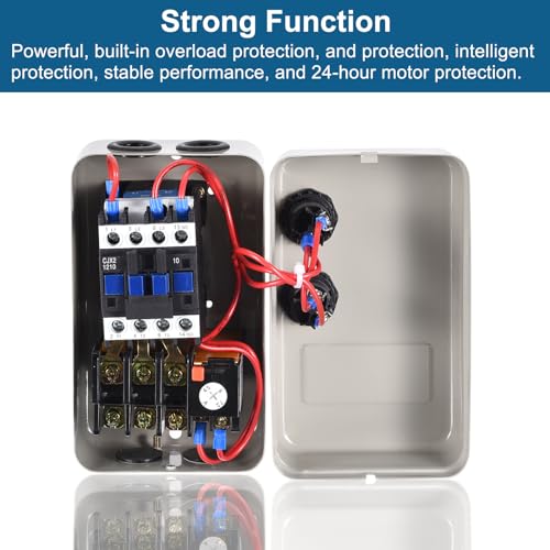 MECCANIXITY Magnetic Electric Motor Starter, 220V 2.2KW 3HP, 2 Phase miniatura 4