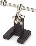 Stanz (TM) Helping Third Hand with Magnifier 2.5X Magnifying Glass Soldering Stand with Dual Adjustable Alligator Clips for Welding, Jewelry, Small Precision Projects Inspection, Heavy Weight Base