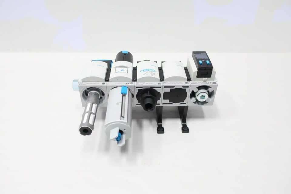 Angled view of the Festo MSB6-1/2-5-ASY Pneumatic Filter-Regulator Assembly