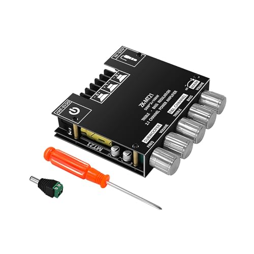 ZK-MT21 Bluetooth 5.0 Amplifier Board 50W×2+100W Subwoofer 2.1 Channel Audio Receiver Power Amplifier Module