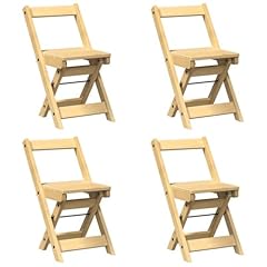 vidaXL Sedie da Pranzo Pieghevoli 4 pz Corona Cera in Legno di Pino, sedia, sedia da soggiorno, sedia in legno, sedia da cucina, sedia da salotto