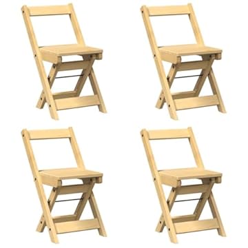vidaXL Sedie da Pranzo Pieghevoli 4 pz Corona Cera in Legno di Pino, sedia, sedia da soggiorno, sedia in legno, sedia da cucina, sedia da salotto