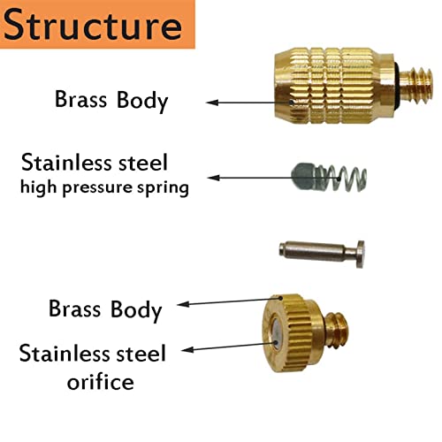 Buse de brumisation en laiton durable et précise pour terrasse confortable - 4