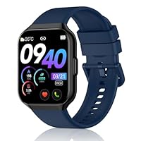 QCOQ® Montre Connectée Homme Femme avec Appel Bluetooth, 1.96" Smartwatch avec 110+ Modes Sportifs, Etanche IP68 Montre Connectée Moniteur de Sport avec Podometre/CardioSommeil pour iOS/Android