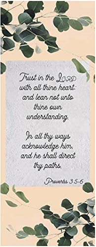 B&H Publishing Group Bookmark-Trust in The Lord (Proverbs 3:5-6 KJV)-Leaves (Pack of 25) (Jan 2020)