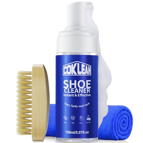 Coklean Shoe Cleaner Kit, White Sneaker Cleaner Kit for Tennis Shoes, Running, Golf, PU...