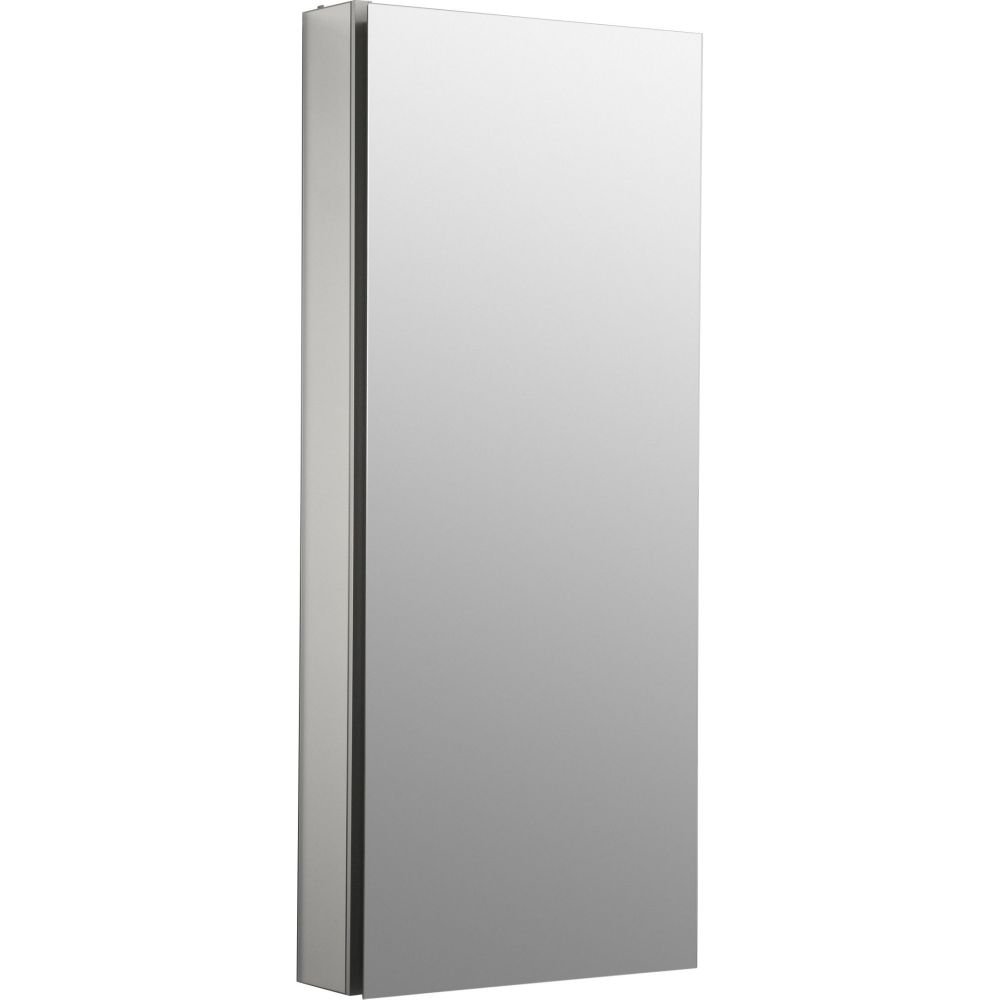 KOHLER K-2938-PG-SAA Catalan Medicine Cabinet with Mirror Door, Adjustable Shelves, 170 Degree Hinge, Rectangular Frame, 15