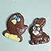 Needzo Solid Milk Chocolate Flavored Easter Bunnies, Individually Boxed Candies, Basket Stuffer Treats (Bunnies and Chicks, 4 Pack)