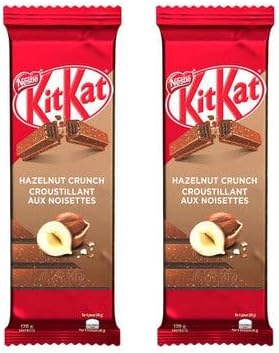 Hazelnut Crunch Wafer Bar, 120g/4.2oz, 2-Pack {Imported from Canada}