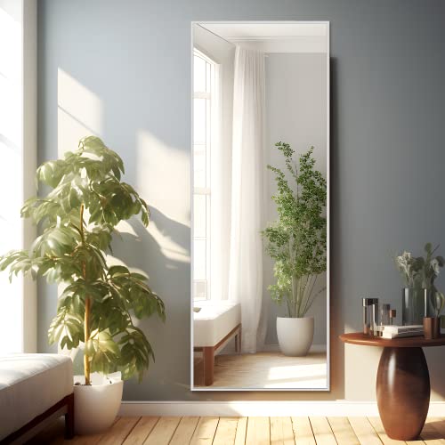 Image of NeuType Full Length Floor Mirror with Standing Holder Bedroom (Silver)