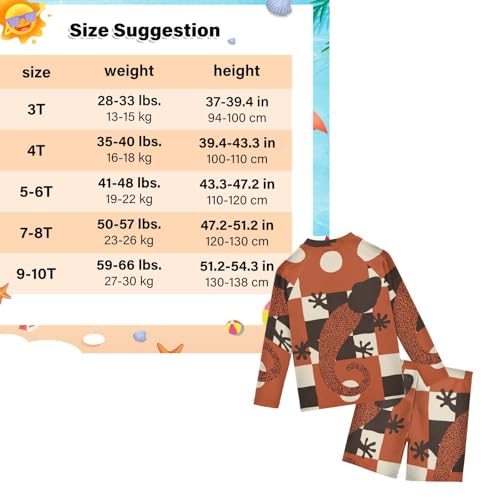 Traje de baño de dos piezas con protección UV de alta resistencia Lazy Checkered Geckoes 3