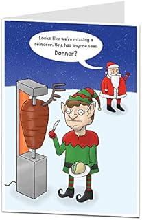 Funny Christmas Card Reindeer Donner Kebab