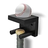 AXUAN Baseball Bat and Ball Display, Baseball Bat Wall Mount Vertical Holder, Full Size & Solid...