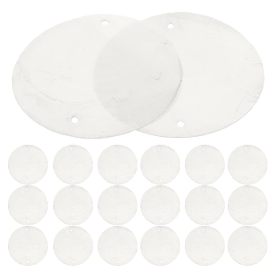 Conchas redondas de 4cm con doble agujero CALLARON para manualidades y carillones, 100 uds