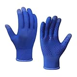 kowaku Winter Touchscreen Gloves Warm Mittens Anti Slip Comfortable Cycling Mittens Climbing Gloves for Skating Outdoor Driving Snow, Blue, Women