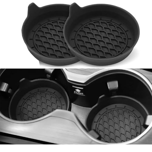 EINESIN Car Cup Holder Coaster, Car Coasters for Cup Holders, Universal Removable Vehicle Cup Holder Coasters for Most Cars, Waterproof Non-Slip Sift-Proof Spill Holder Car Interior Accessories