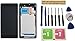 Flügel para Sony Xperia Z2 L50W D6502 D6503 Pantalla LCD pantalla Negro Táctil digitalizador ( con marco ) de Recambio