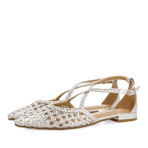 Ballerine Piatte Donna GIOSEPPO Atherton - Pelle Intrecciata Bianco E Nero - Foto 10