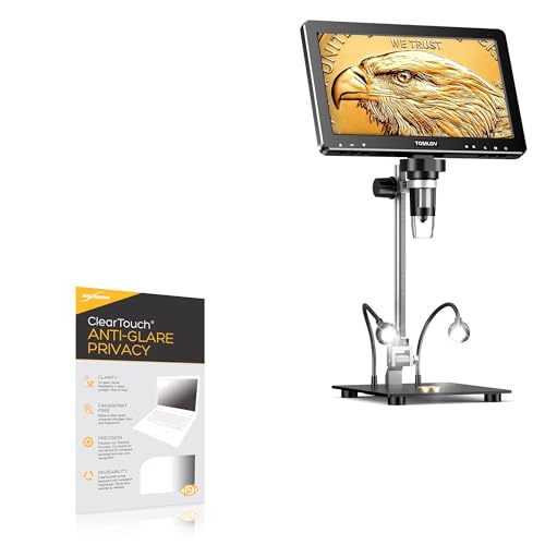 BoxWave Screen Protector Compatible with TOMLOV DM9 Max HD Digital Microscope (10.1 in) - ClearTouch Anti-Glare Privacy (2-Pack), Privacy Screen Protector Flexible Film Anti-Glare