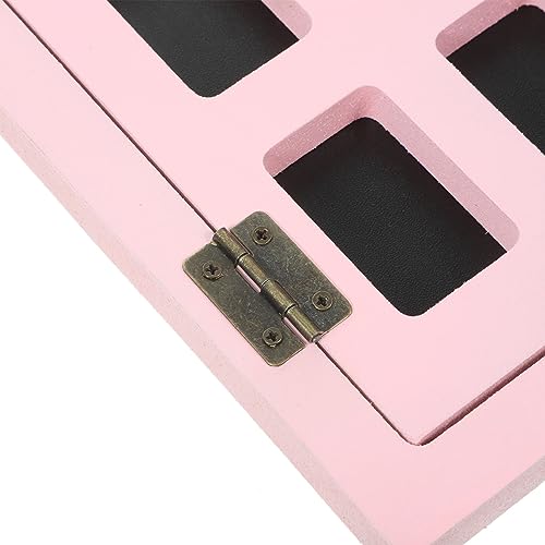 Petit tableau noir suspendu en bois rose panneau message mural