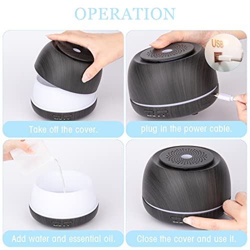 Marchred 300Ml Essential Oil Diffuser With Usb-C Cable, Remote Control,7-Led Color Changing Light. Ultrasonic Cool Mist Mini Aromatherapy Air Humidifier For Room Home Bedroom #TOP7