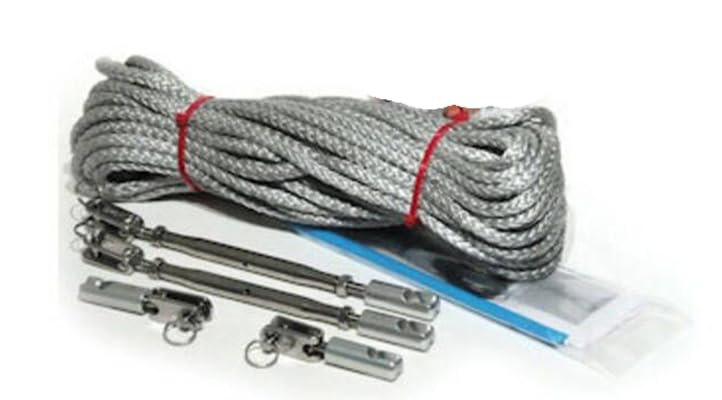 Nautos Large Boat Kit - Complete Life Line kit - Dyneema SK78 -UP to 40' Sailboat - LLK002 (Orange, 5mm)