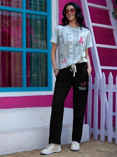 Image of ZEYO Night Suit for Women's Printed Night Dress of Top and Pyjama