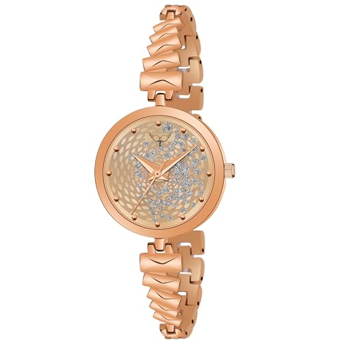 WHITE BIRD Brass Rose Gold Dial Analog Watch For Women - Wb529763 (Rose Gold)